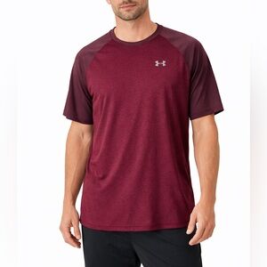 Under Armour Men's Burgundy Short-Sleeve Performance Tee